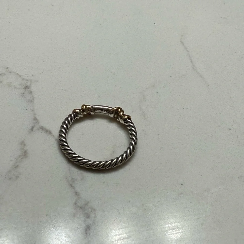 David Yurman petite Helena wrap ring 18k yellow gold and diamonds - Picture 7 of 7